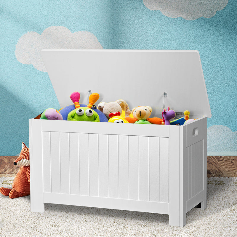 Levede Kids Toy Box Storage Chest Cabinet White-1826049044636635142