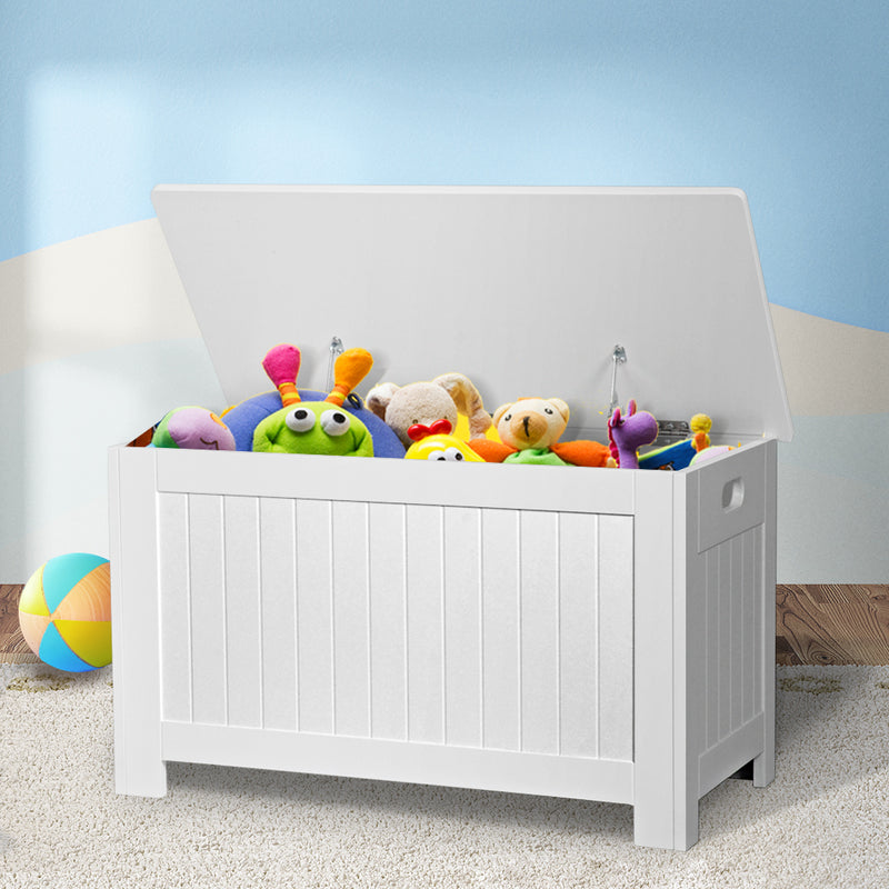 Levede Kids Toy Box Storage Chest Cabinet White-1826049044636635143