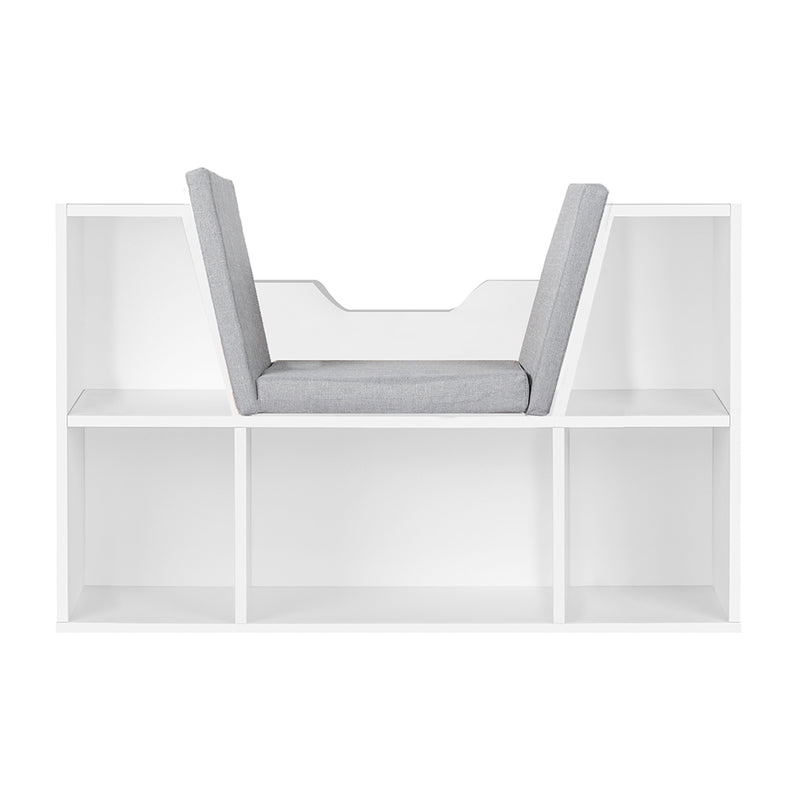 Levede Kids Bookcase Toys Box Shelf White-1826049044229787649