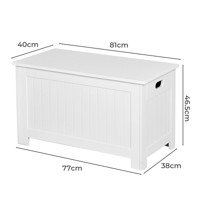 Levede Kids Toy Box Storage Chest Cabinet White-1826049044636635138