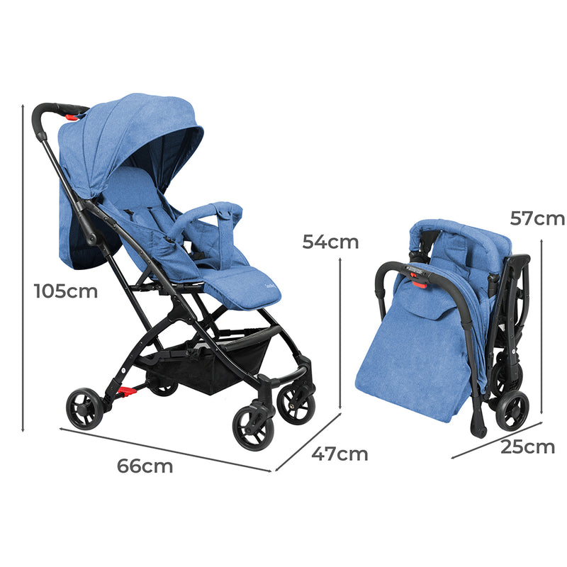 BoPeep Baby Stroller Kids Pram Push Blue-1826052424058671106