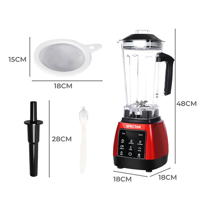 Spector 2L Commercial Blender Mixer Red-1826052171012116482