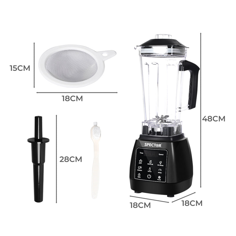 Spector 2L Commercial Blender Mixer Black-1826052170869510146