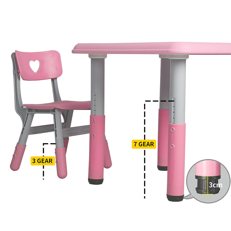 BoPeep Kids Table and Chairs Children Pink-1826052421068132355