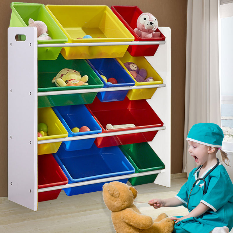 Levede 12Bins Kids Toy Box Bookshelf-1826052283784368134