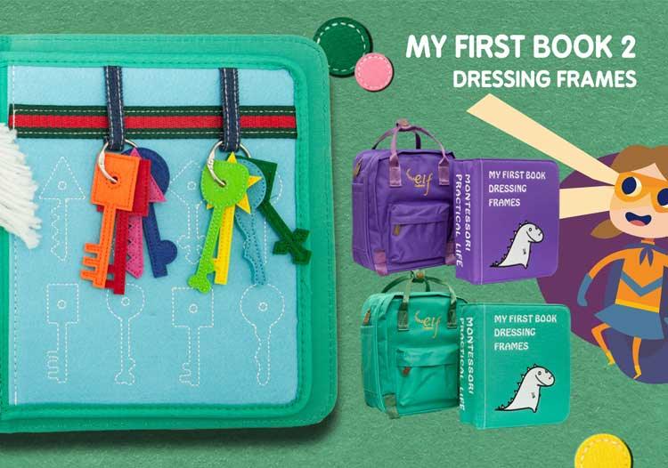 My First Book 2 | Busy Book | Dressing Frames Green-1823862882107002884