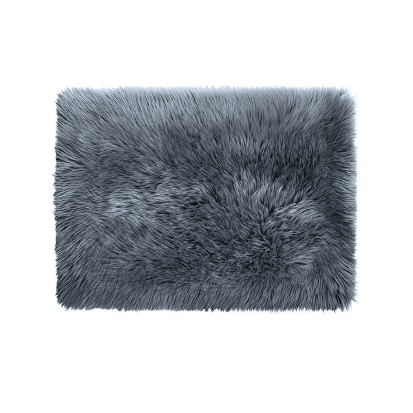 Floor Rugs Sheepskin Shaggy Rug Carpet Bedroom Living Room Mat 160X230 Dark Grey