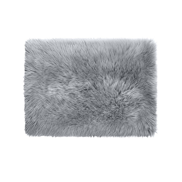 Floor Rugs Sheepskin Shaggy Rug Area Carpet Bedroom Living Room Mat 80X150 Grey