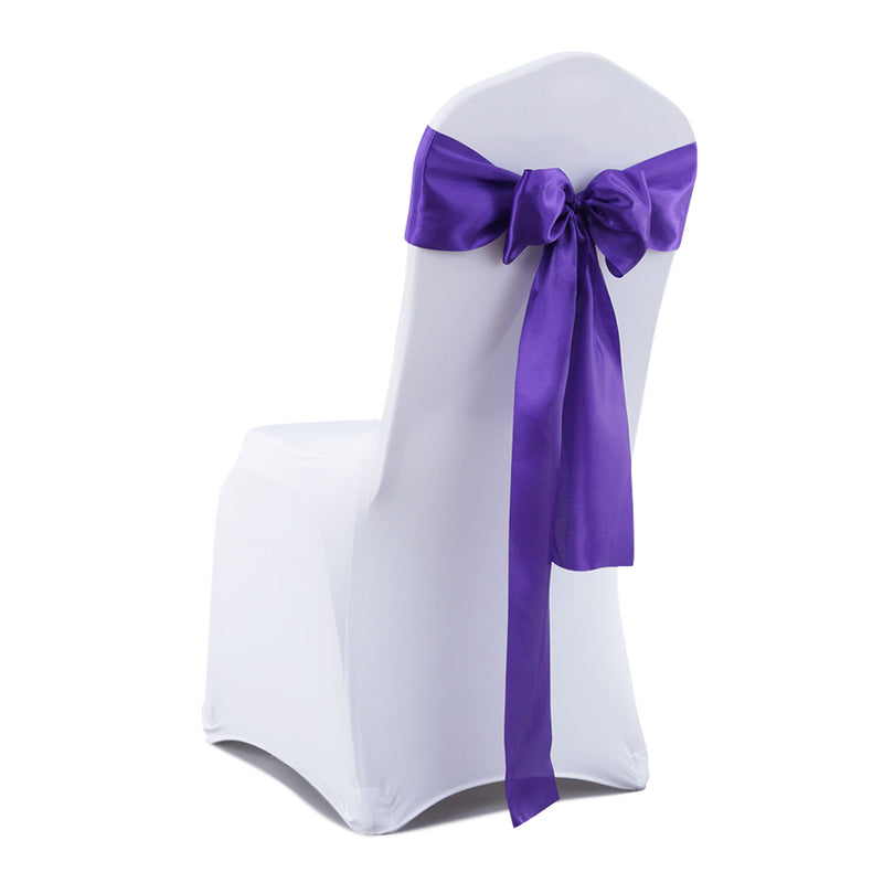 50x Satin Chair Sashes Cloth Cover Wedding Party Event Decoration Table Runner