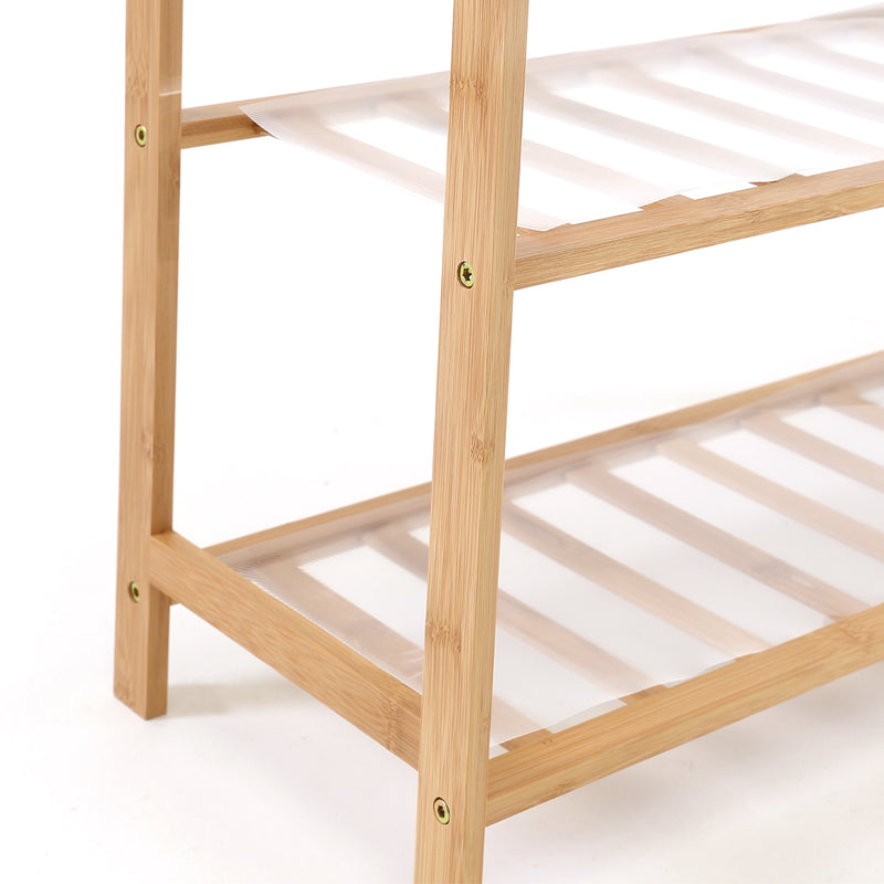 Levede Bamboo Shoe Rack Storage Wooden Organizer Shelf Stand 4 Tiers Layers 90cm