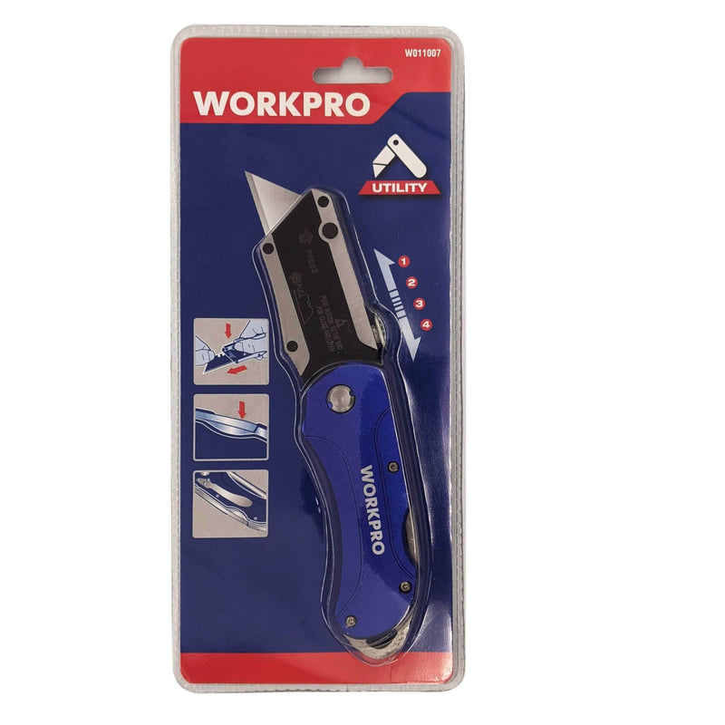 WORKPRO RETRACTABLE FOLDING UTILITY KNIFE