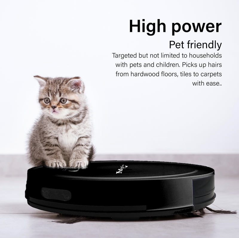 MyGenie Smart Robotic Vacuum Cleaner - Black