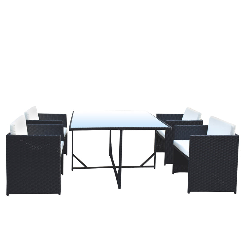 Arcadia Furniture 5 Piece Dining Table Set - Black and Grey