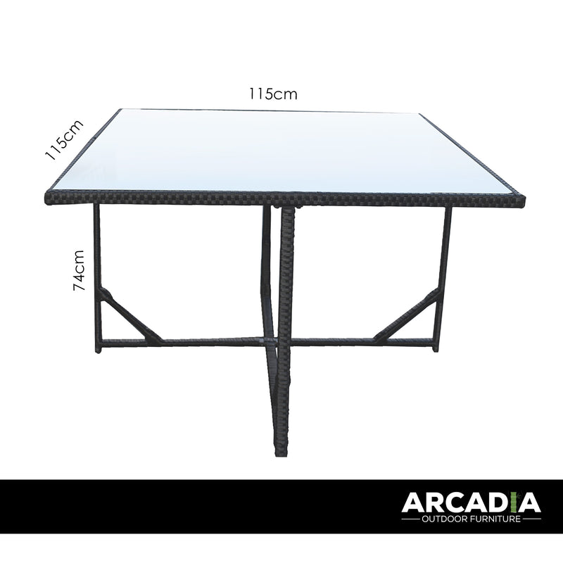 Arcadia Furniture 5 Piece Dining Table Set - Black and Grey