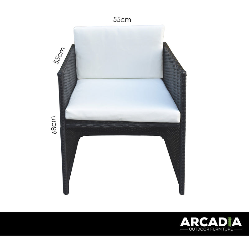 Arcadia Furniture 5 Piece Dining Table Set - Black and Grey