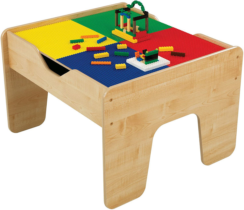 Lego Compatible 2 in 1 Activity Table for kids (Natural)