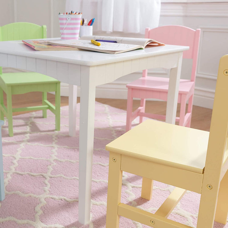 Table & 4 Pastel Chairs set for kids