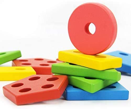 Wooden Educational Preschool Blocks Puzzle for 3 to 5 Year Old Kids Toys