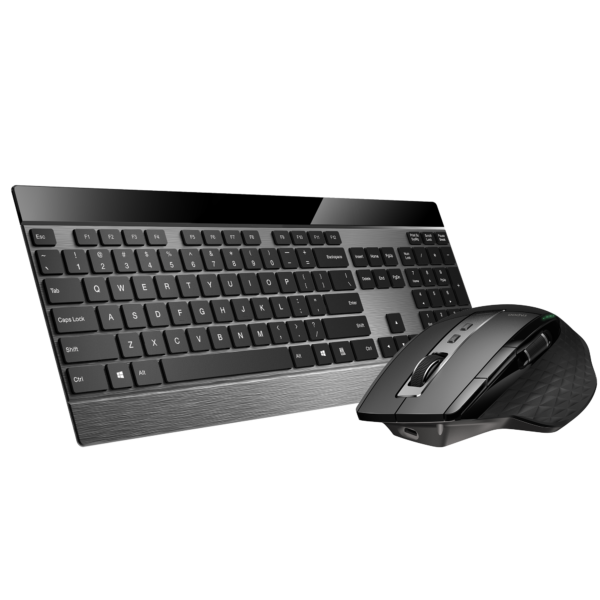 RAPOO 9900M Multi-mode Wireless Ultra-slim Keyboard & Mouse - Bluetooth 3.0, 4.0, 2.4G Multi-Mode Switch, Ultra-Slim Keys, Adjustable DPI