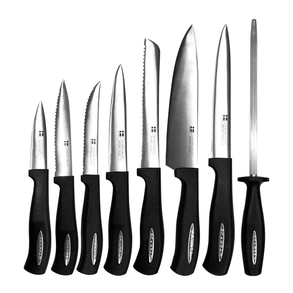 Scanpan Microsharp 14 piece Knife Block Set Kitchen Chef Cook Knives Sharpener