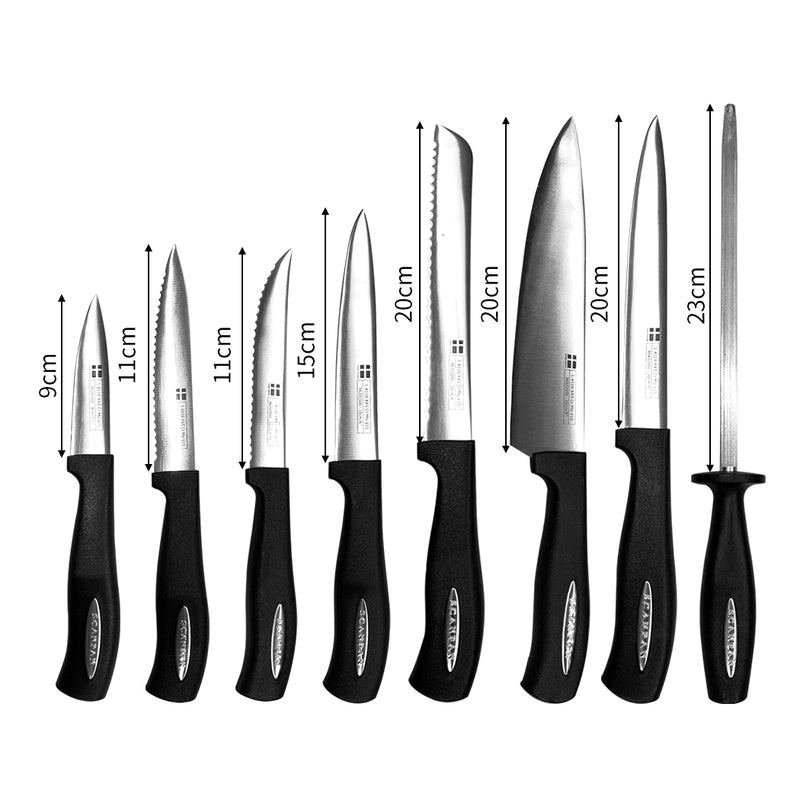 Scanpan Microsharp 14 piece Knife Block Set Kitchen Chef Cook Knives Sharpener