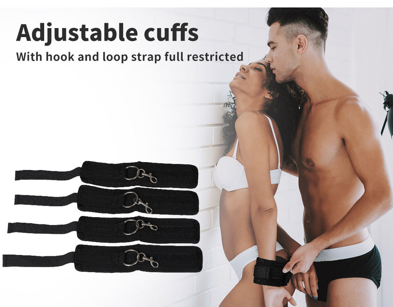 Wrist Ankle Spreader Bar Bondage Bed Restraint Fetish S&M Leg Handcuffs Sex Toy