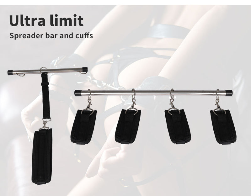 Wrist Ankle Spreader Bar Bondage Bed Restraint Fetish S&M Leg Handcuffs Sex Toy