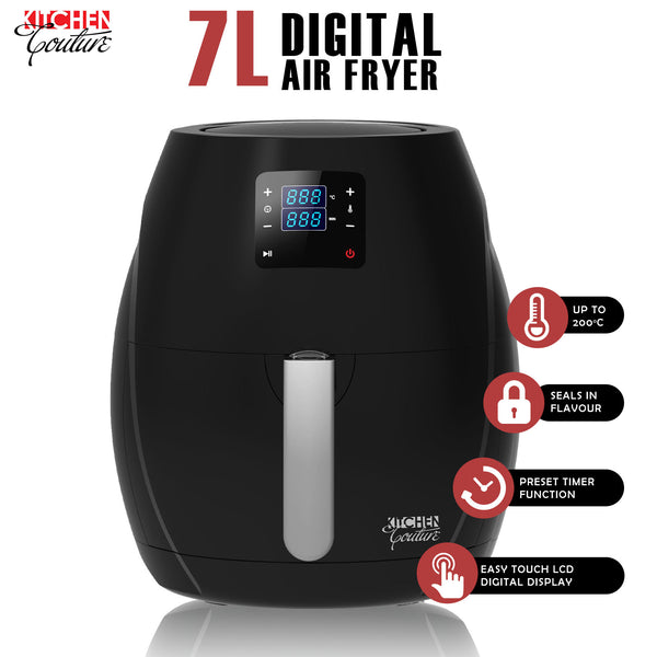 Kitchen Couture 7L Digital Air Fryer - Black