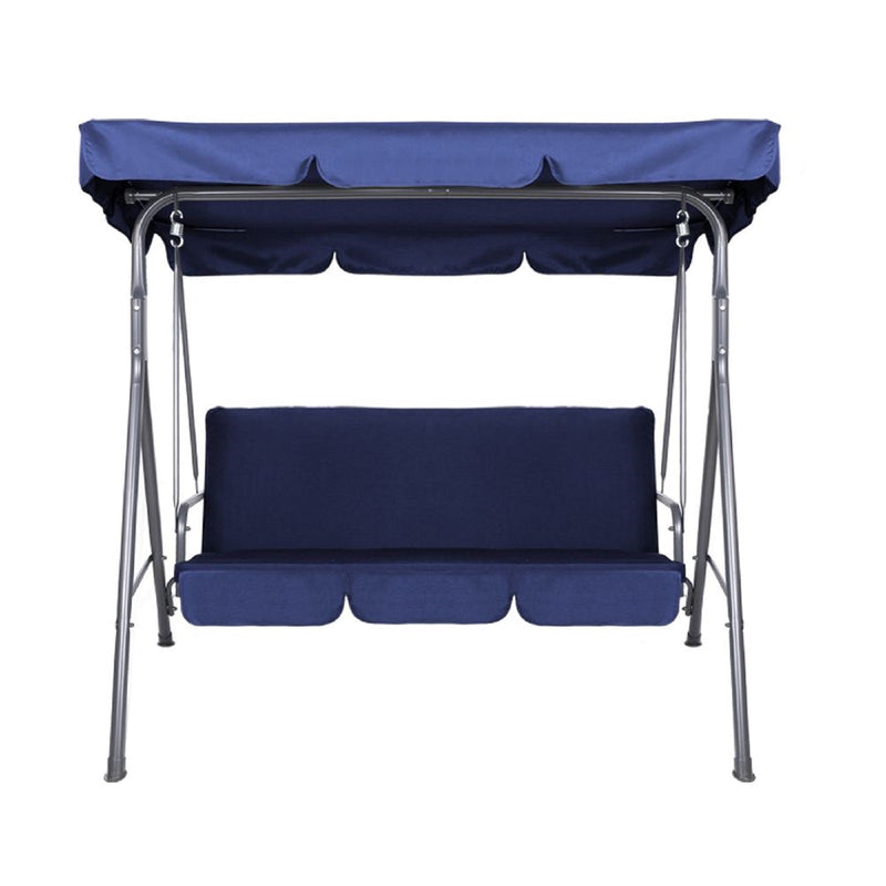 Milano Outdoor Steel Swing Chair - Dark Blue (1 Box)