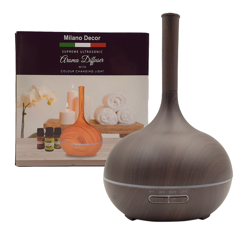 Milano Supreme Ultrasonic Aroma Diffuser - Dark Wood