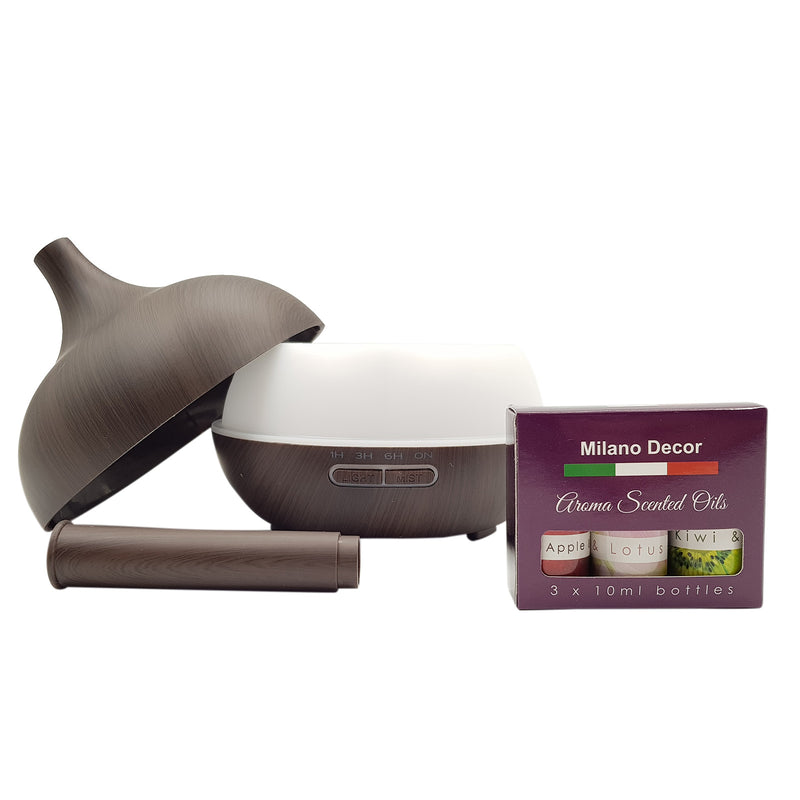 Milano Supreme Ultrasonic Aroma Diffuser - Dark Wood