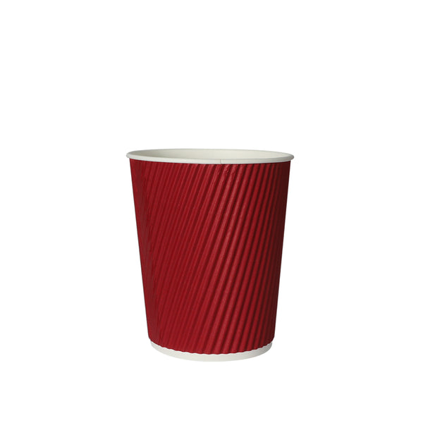 200 Pcs 8oz Disposable Takeaway Coffee Paper Cups Triple Wall Take Away w Lids