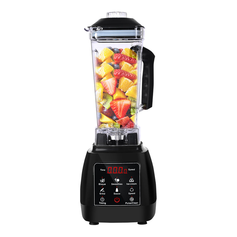 2L Commercial Blender Mixer Food Processor Kitchen Juicer Smoothie Ice Crush Black