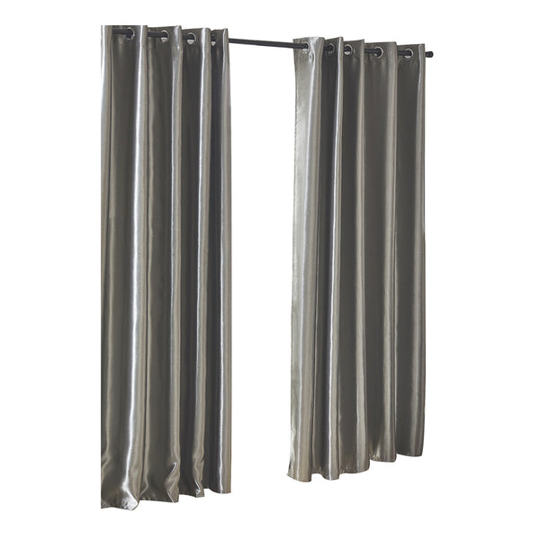 2X Blockout Curtains Blackout Curtain Bedroom Window Eyelet Grey 140CM x 230CM