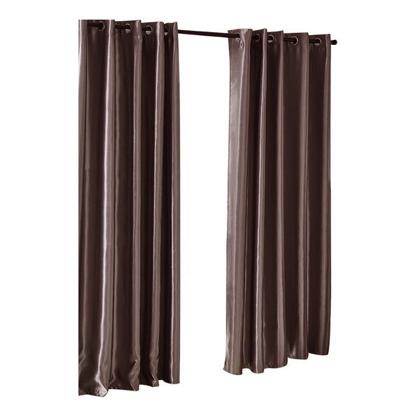 2X Blockout Curtains Blackout Curtain Bedroom Window Eyelet Taupe 140CM x 230CM