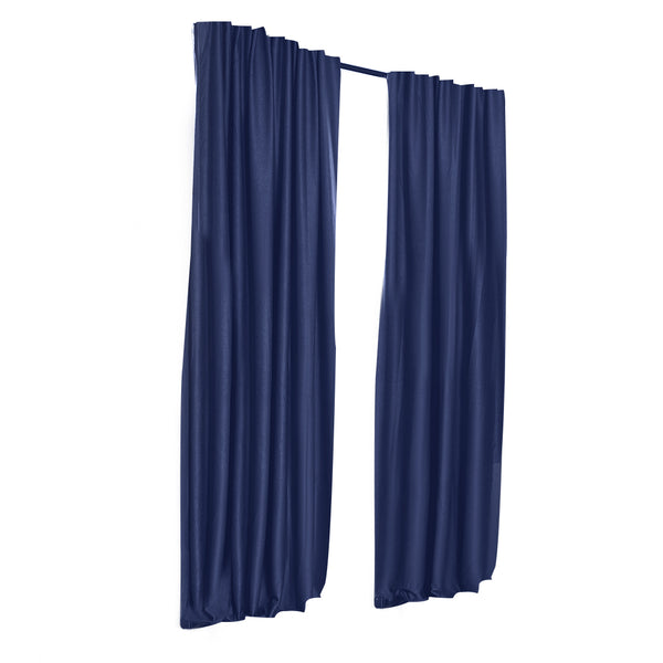 2X Blockout Curtains Curtain Blackout Bedroom 132cm x 213cm Navy