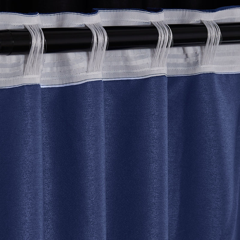 2X Blockout Curtains Curtain Blackout Bedroom 240cm x 230cm Navy