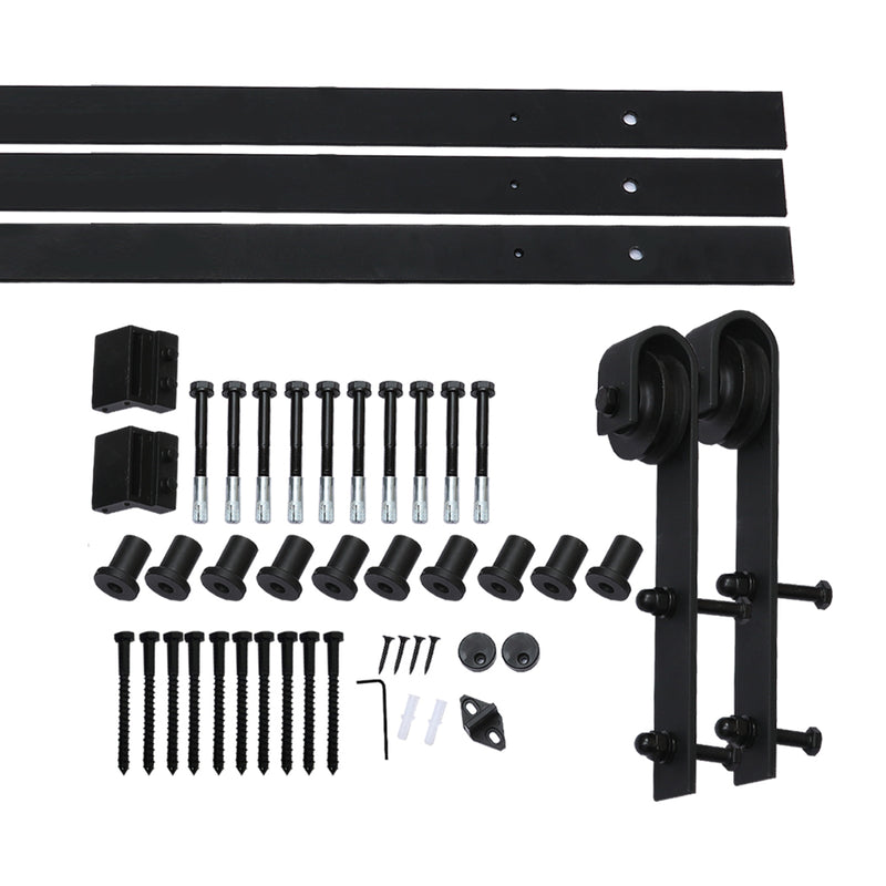 3.66M Antique Classic Style Single Sliding Barn Door Hardware Track Roller Kit