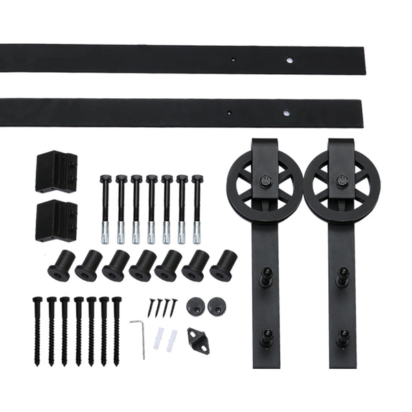 3M Antique Classic Style Single Sliding Barn Door Hardware Track Roller Kit