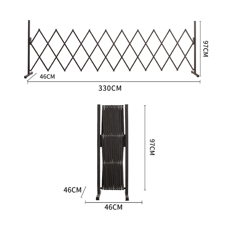 Expandable Metal Steel Safety Gate Trellis Fence Barrier Traffic Indoor Outdoor