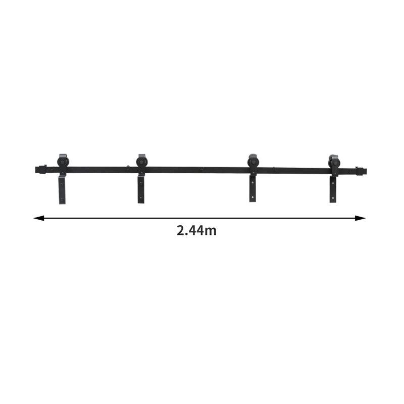 Sliding Barn Door Hardware Track Double Overlap Classic Kits 2.44M