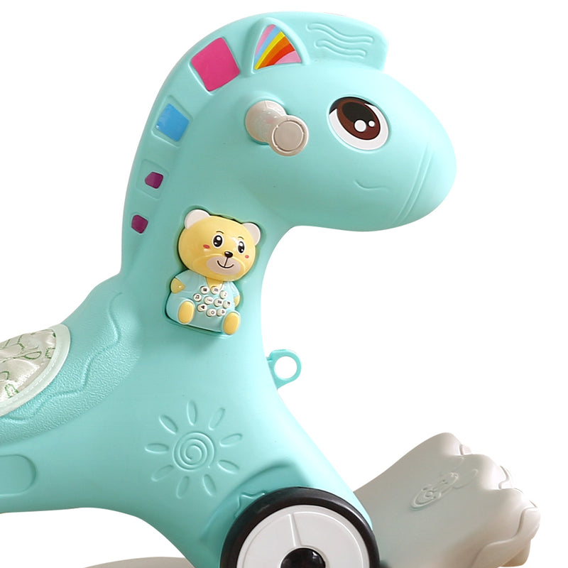 BoPeep Kids 4-in-1 Rocking Horse Toddler Baby Horses Ride On Toy Rocker Green