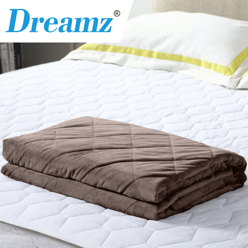 DreamZ 7KG Anti Anxiety Weighted Blanket Gravity Blankets Mink Colour