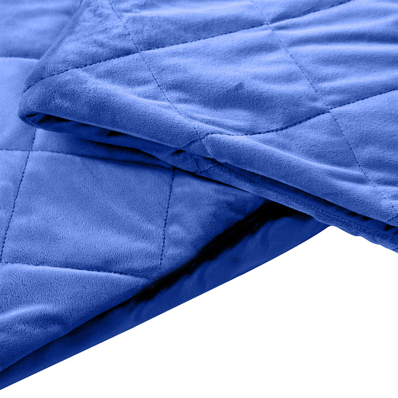 DreamZ 9KG Adults Size Anti Anxiety Weighted Blanket Gravity Blankets Royal Blue