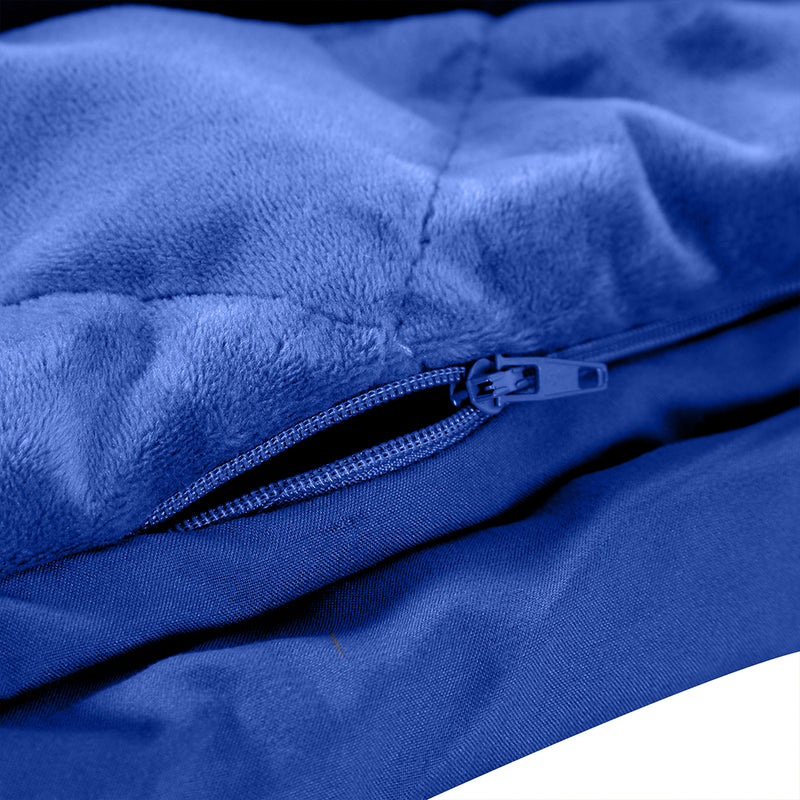 DreamZ 9KG Adults Size Anti Anxiety Weighted Blanket Gravity Blankets Royal Blue