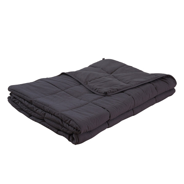 DreamZ 7KG Weighted Blanket Promote Deep Sleep Anti Anxiety Single Dark Grey