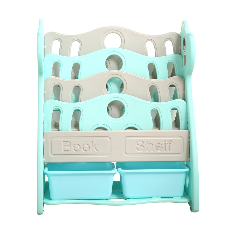 BoPeep Kids Bookshelf Bookcase Magazine Rack Organiser Shelf Children Green