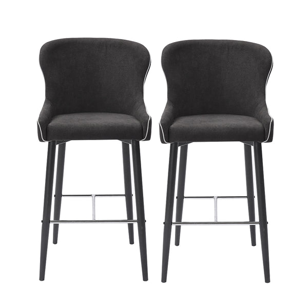 2x Bar Stools Stool Kitchen Dining Chair Chairs Metal Industrial Barstools