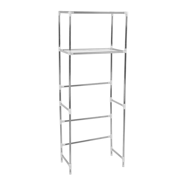 2 Tier Toilet Bathroom Laundry Washing Machine Storage Rack Shelf Unit Organizer