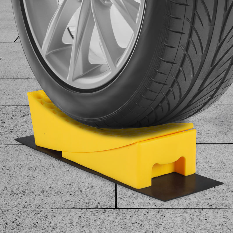 Caravan Levelling Ramps Wheel Chocks Kit RV Trailer Withstand 13600KG Skid Pad